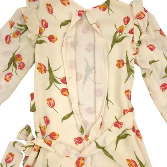 Reformation Quest Wrap Dress Bianca Tulip Print - Picture 10 of 14